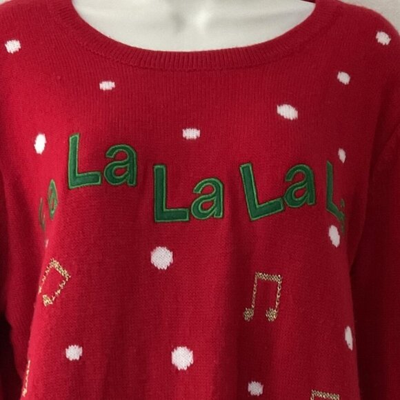 FA LA LA LA LA REINDEER UGLY HOLIDAY TIME SWEATER - Picture 6 of 9